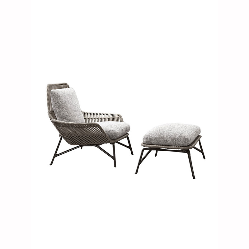 Outdoor Furniture Metal Chairs - rope design metal frame waterproof chair