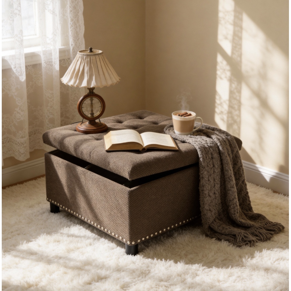 Orraves Dark Brown Square Stor - Outdoor Furniture Wood 评论和价格
