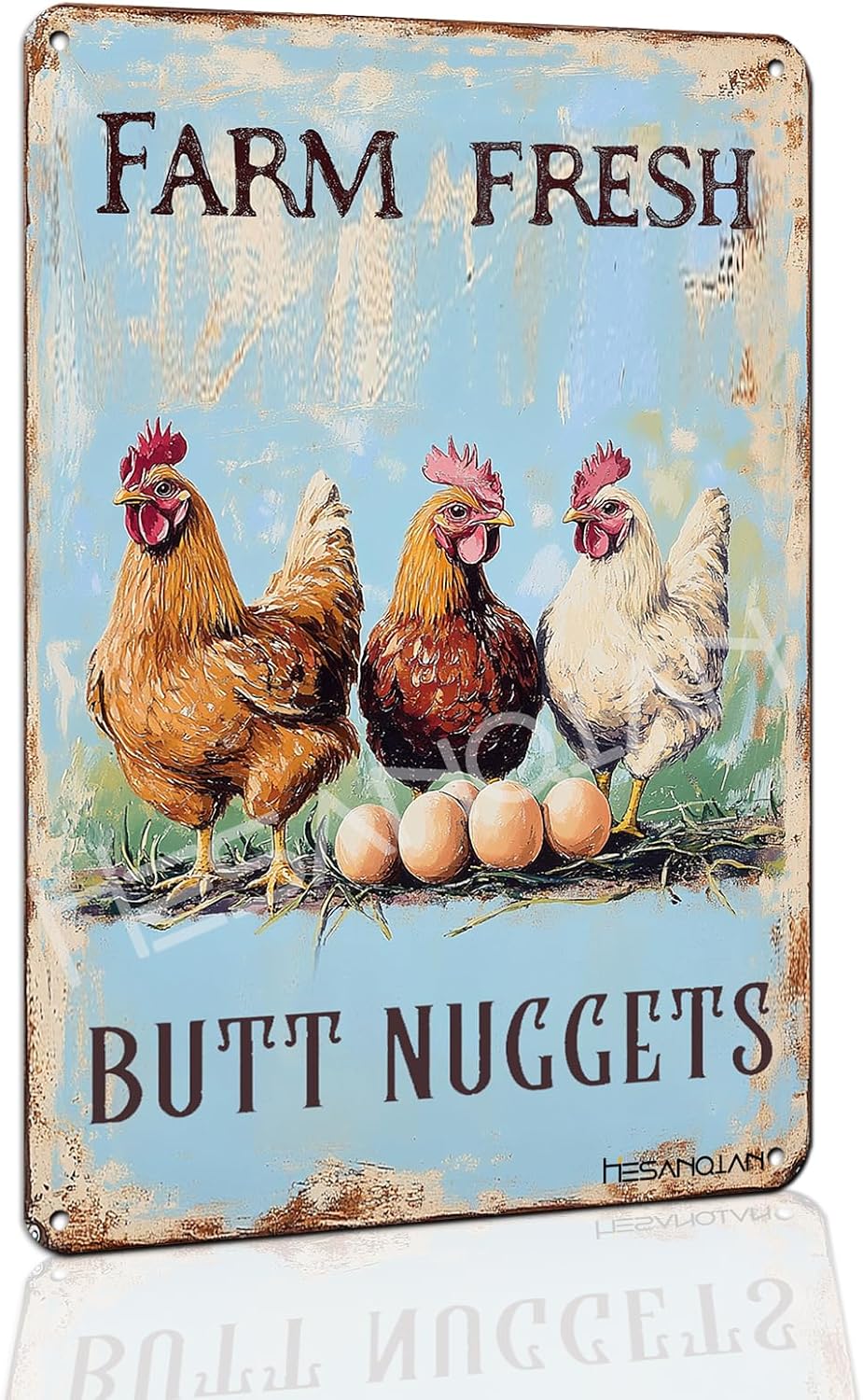Funny Chicken Coop Metal Tin S - Outdoor Furniture Metal 评论和价格