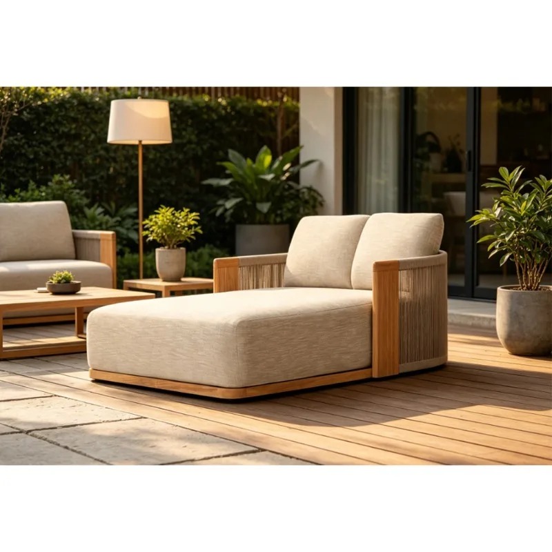 Patio Teak Chaise Lounge Daybe - Outdoor Daybed Furniture 评论和价格