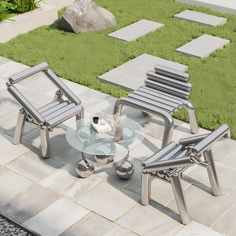 Stainless steel chair light lu - Outdoor Furniture Metal Chairs 评论和价格
