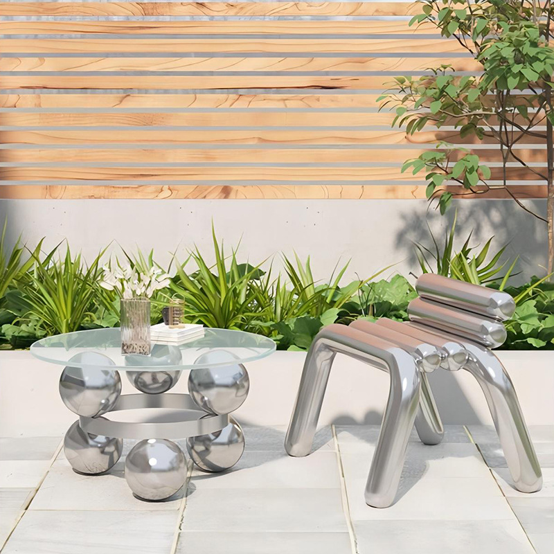 Stainless steel chair light lu - Outdoor Furniture Metal Chairs 评论和价格