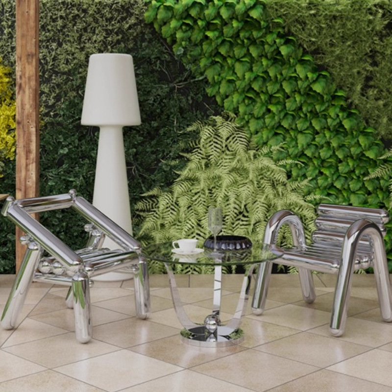 Stainless steel chair light lu - Outdoor Furniture Metal Chairs 评论和价格