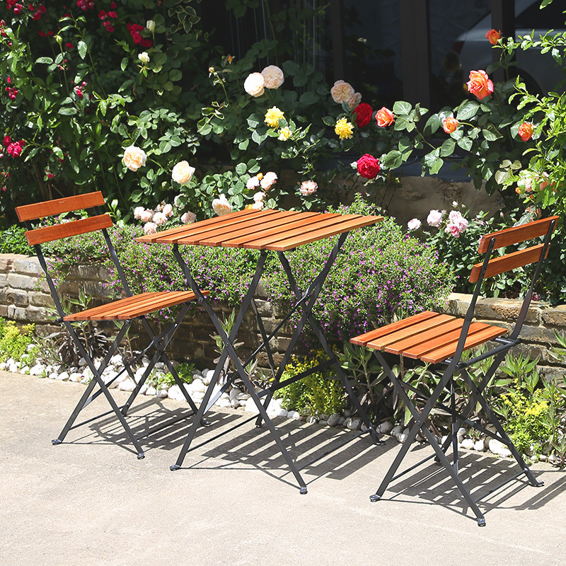 Foldable Solid Wood Coffee Tab - Outdoor Furniture Metal Chairs 评论和价格