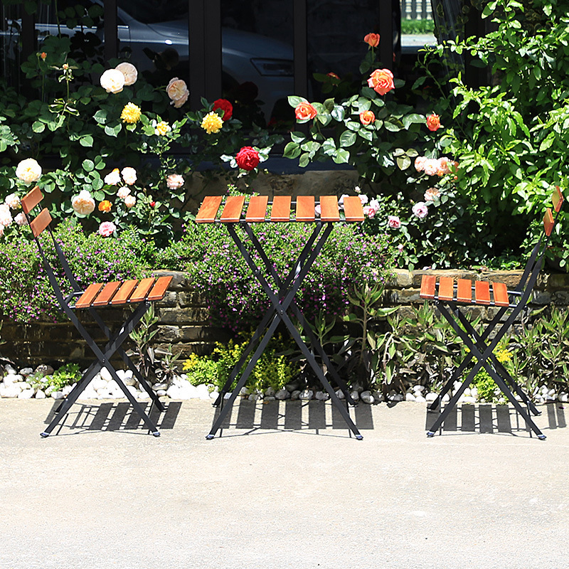 Foldable Solid Wood Coffee Tab - Outdoor Furniture Metal Chairs 评论和价格
