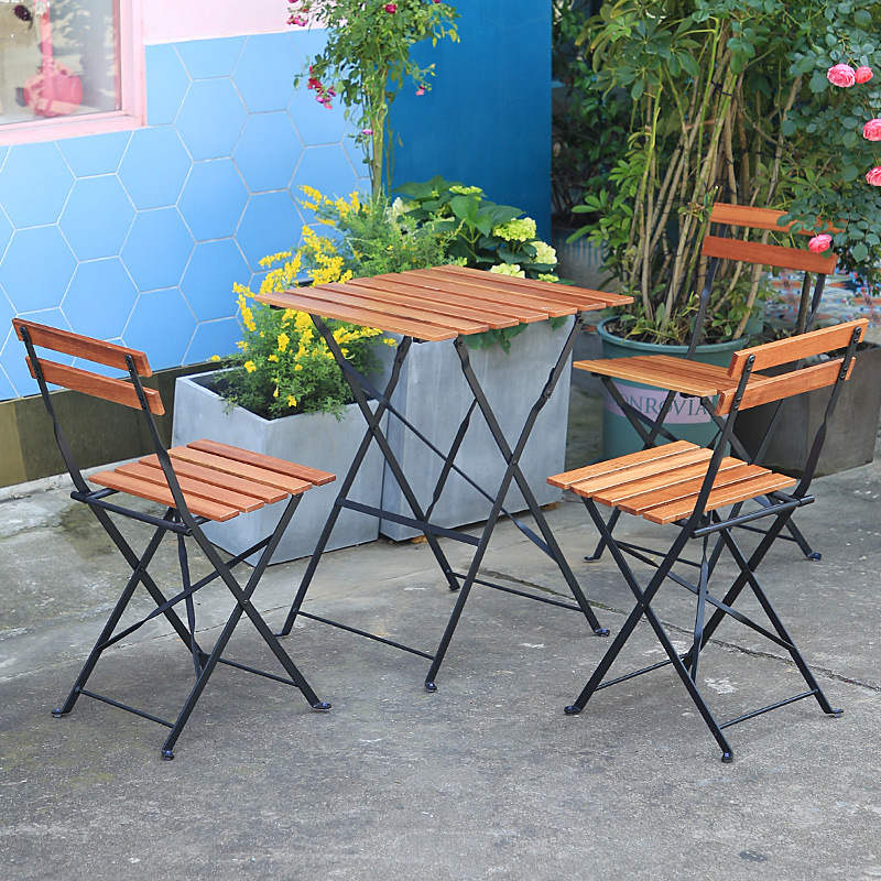 Foldable Solid Wood Coffee Tab - Outdoor Furniture Metal Chairs 评论和价格