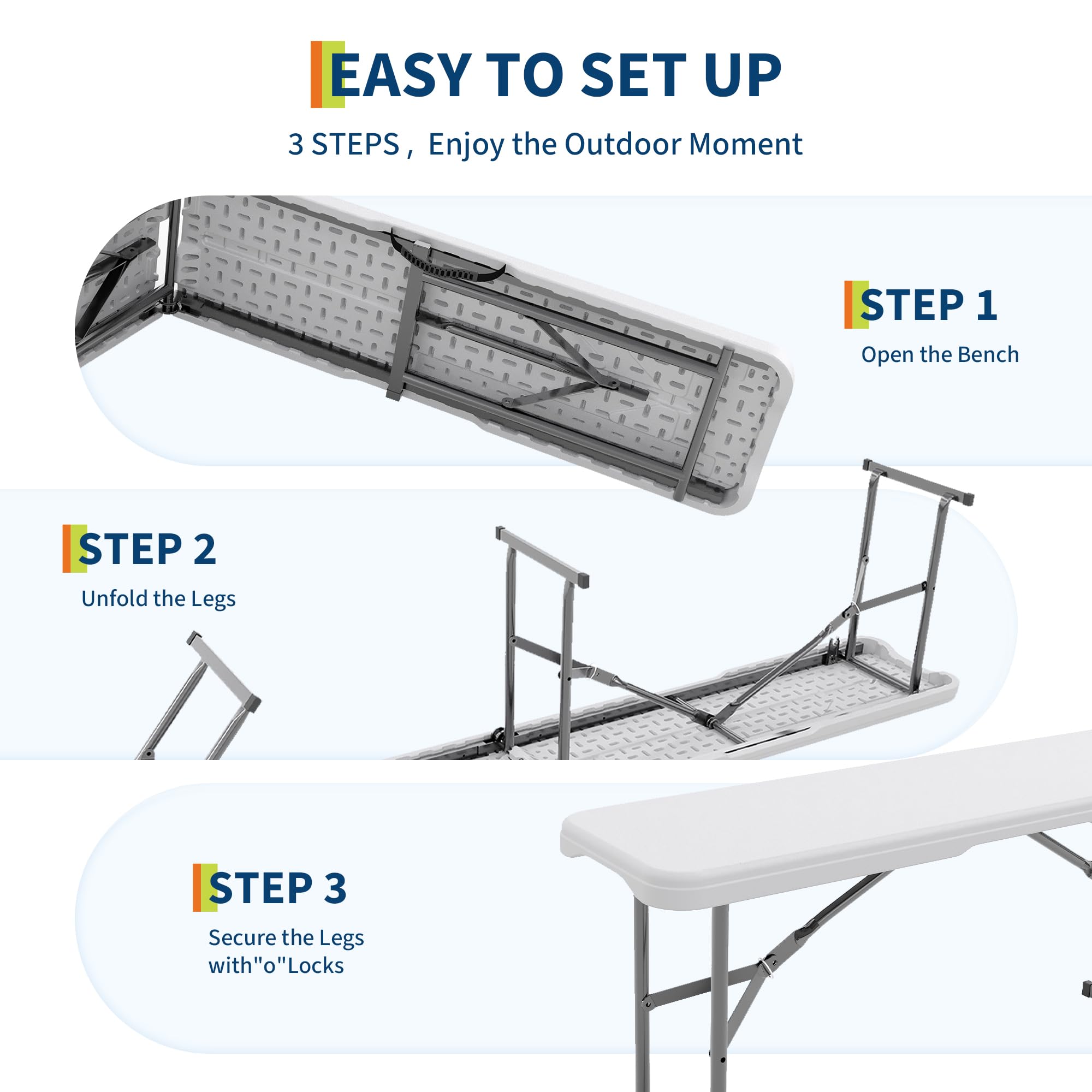 2-Pack 6ft Folding Outdoor Ben - Outdoor Furniture Diy 评论和价格