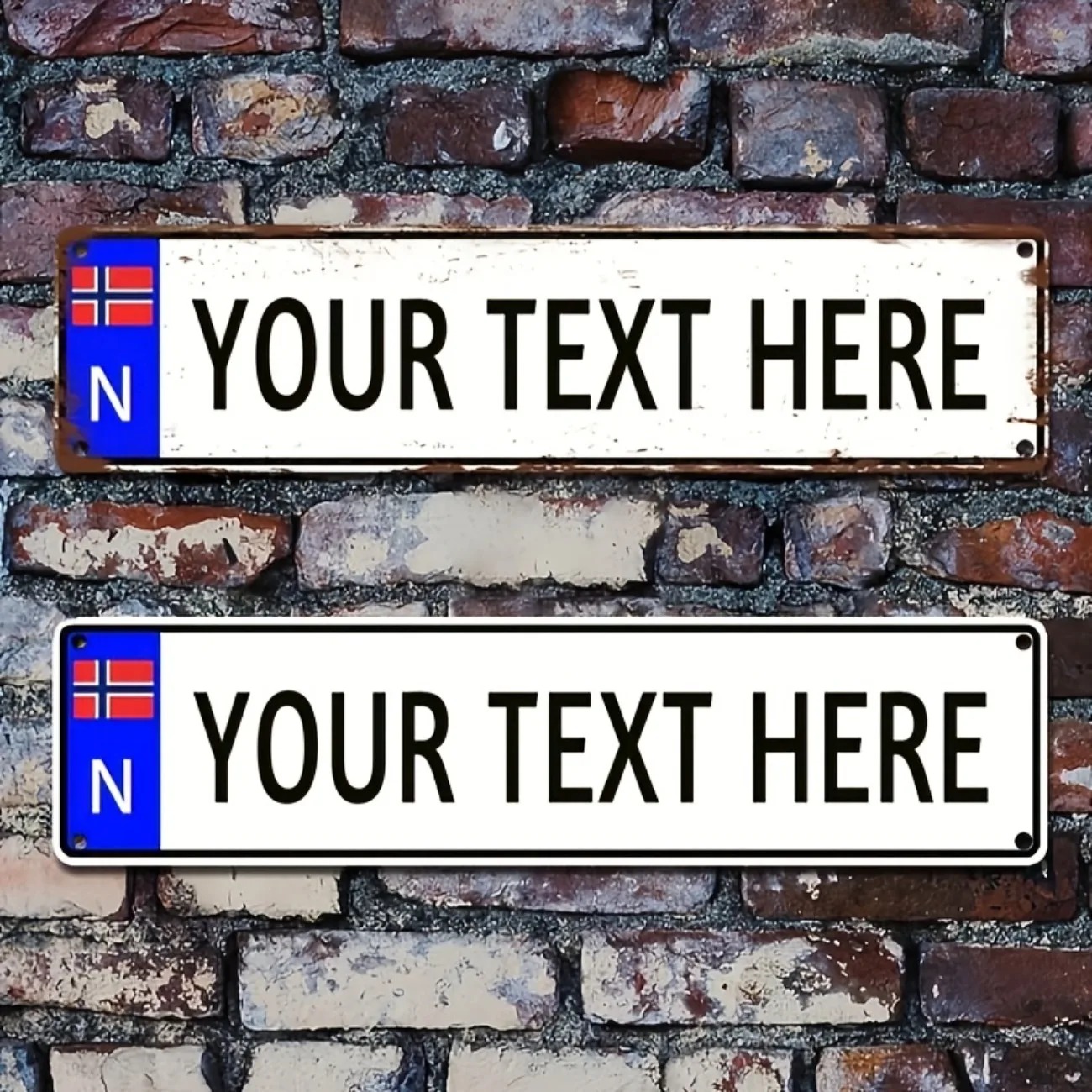Custom Text Norwegian Vintage  - Outdoor Furniture Metal 评论和价格