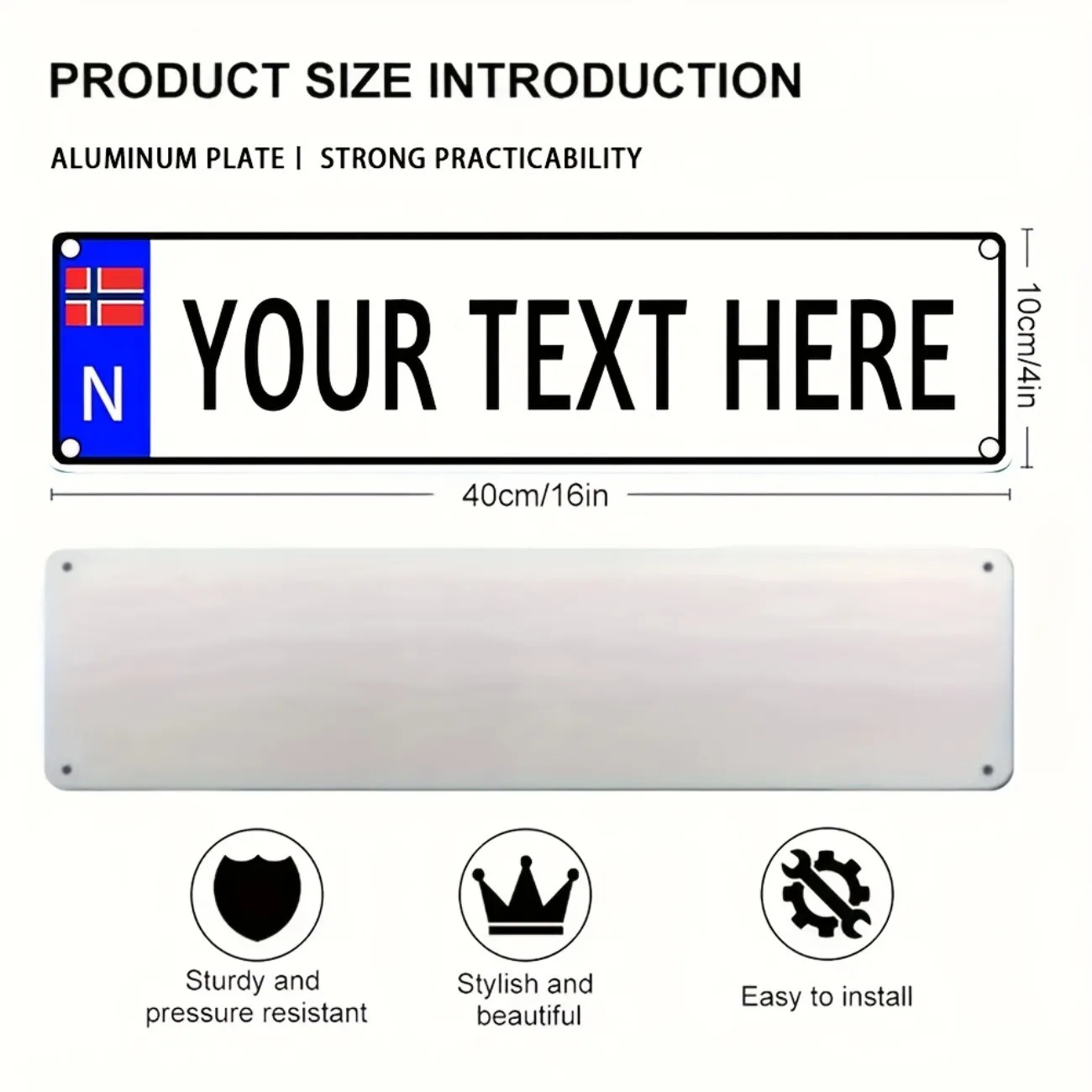Custom Text Norwegian Vintage  - Outdoor Furniture Metal 评论和价格