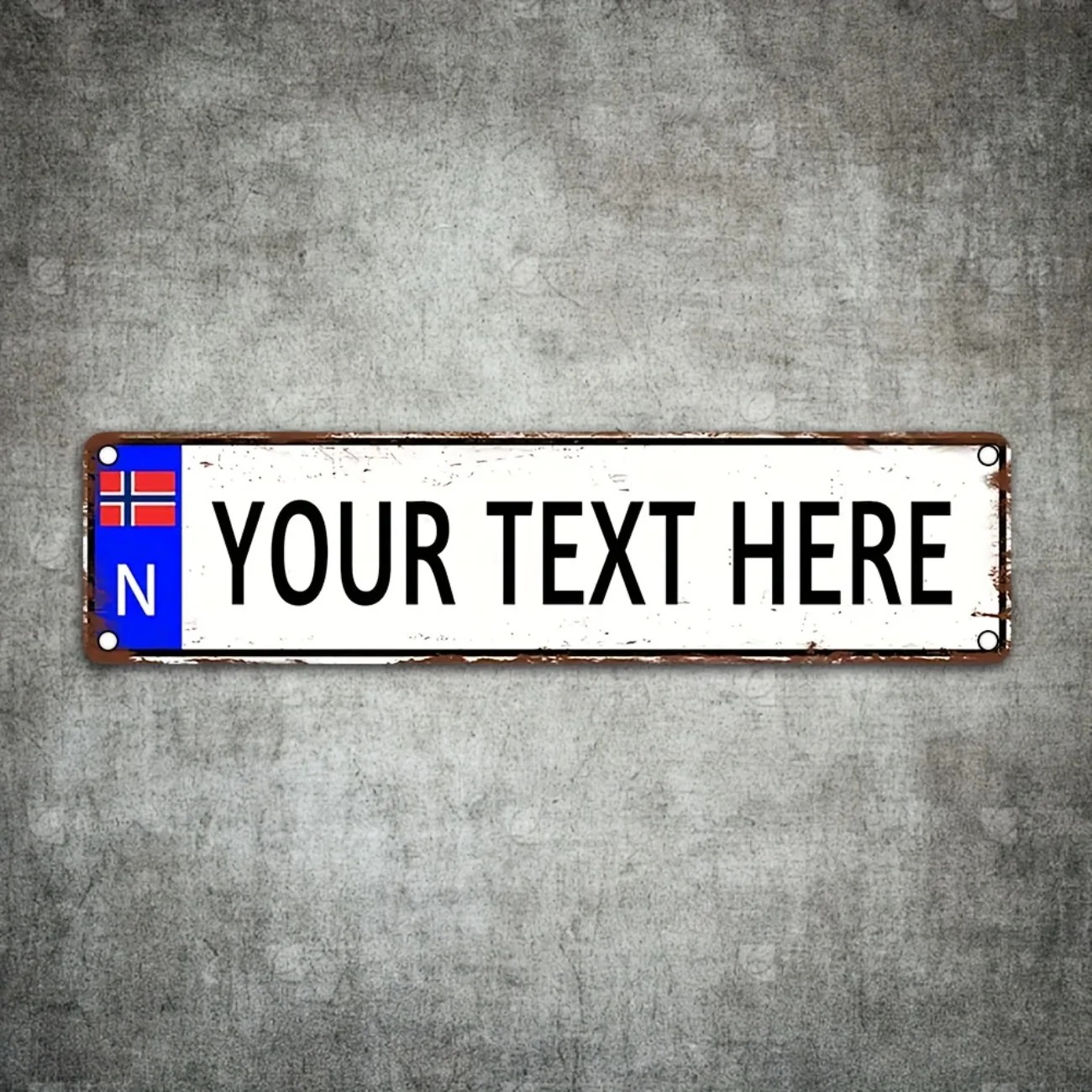 Custom Text Norwegian Vintage  - Outdoor Furniture Metal 评论和价格