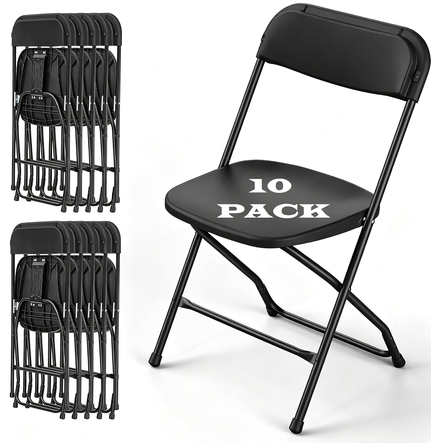 Black Folding Chair Metal Fram - Outdoor Furniture Metal Chairs 评论和价格
